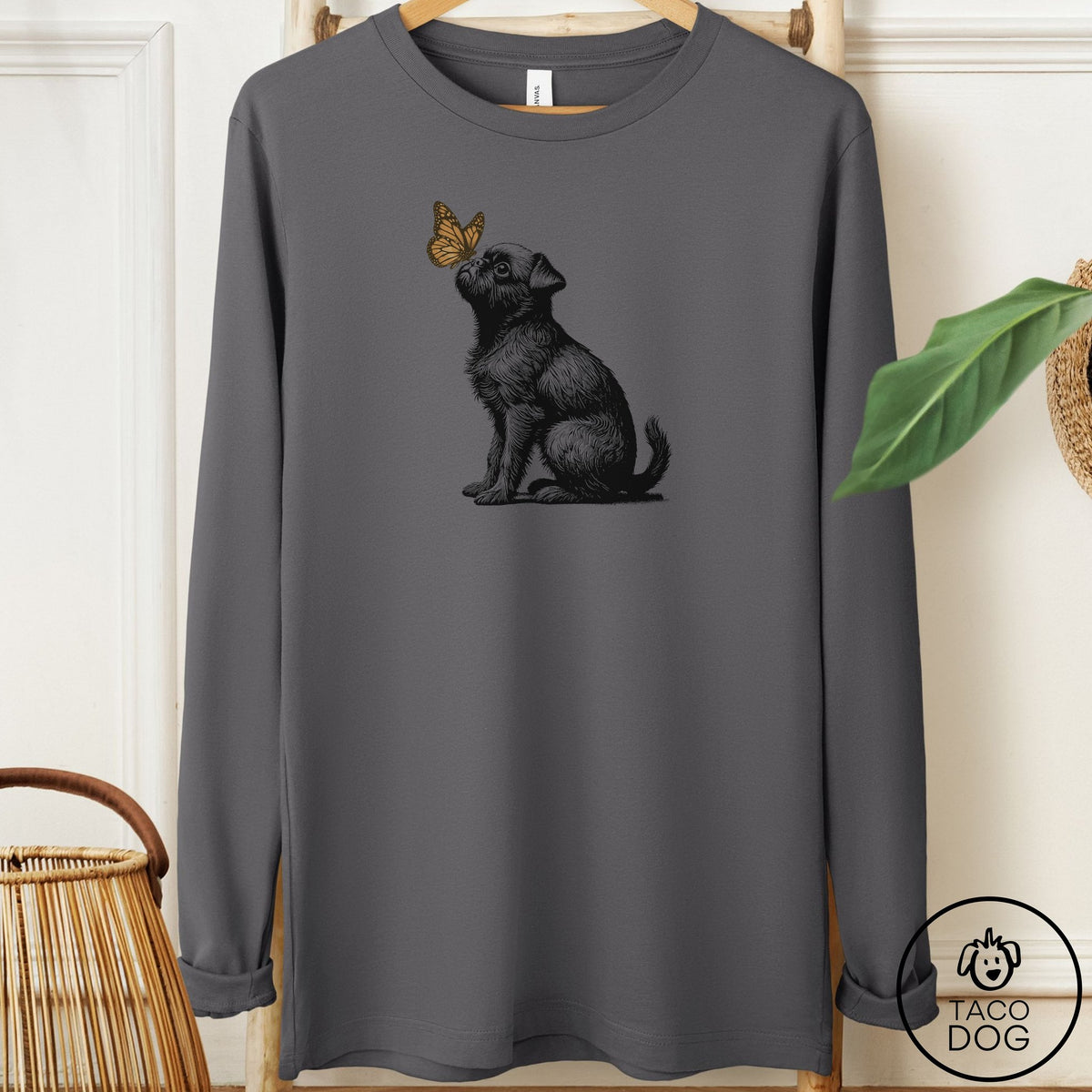Brussels Griffon Butterfly Long Sleeve Tee