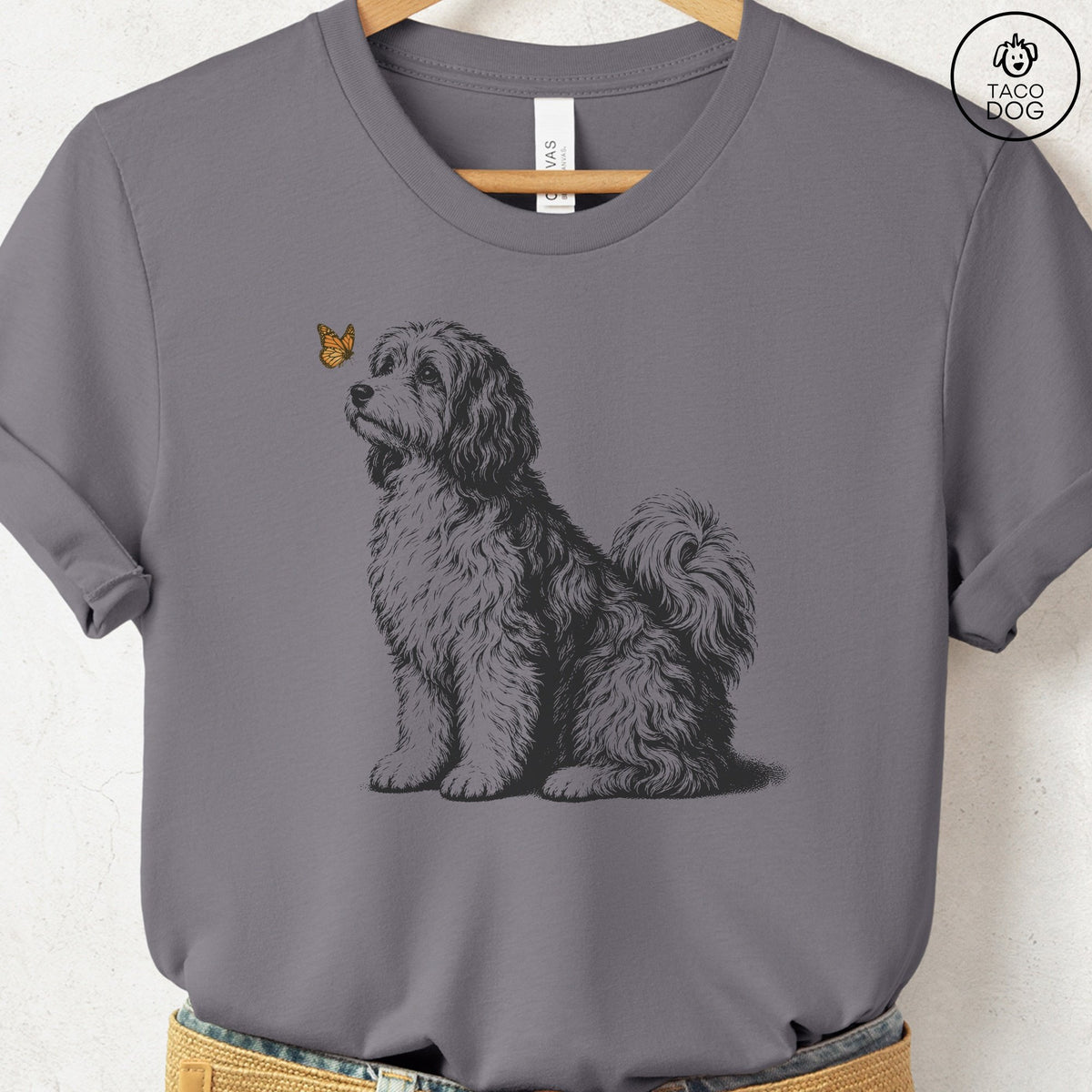 Havanese Butterfly T-Shirt Storm Taco-Dog