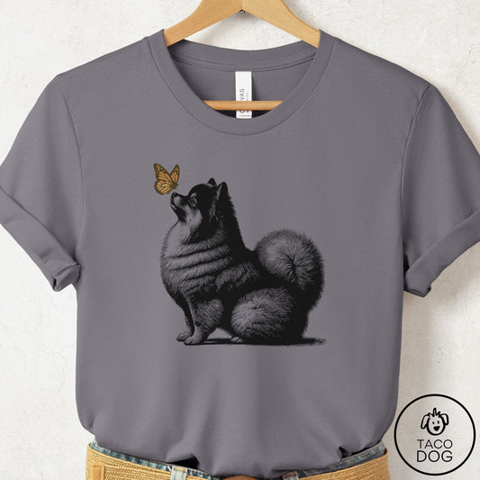 Pomeranian Butterfly T-Shirt Storm Taco-Dog
