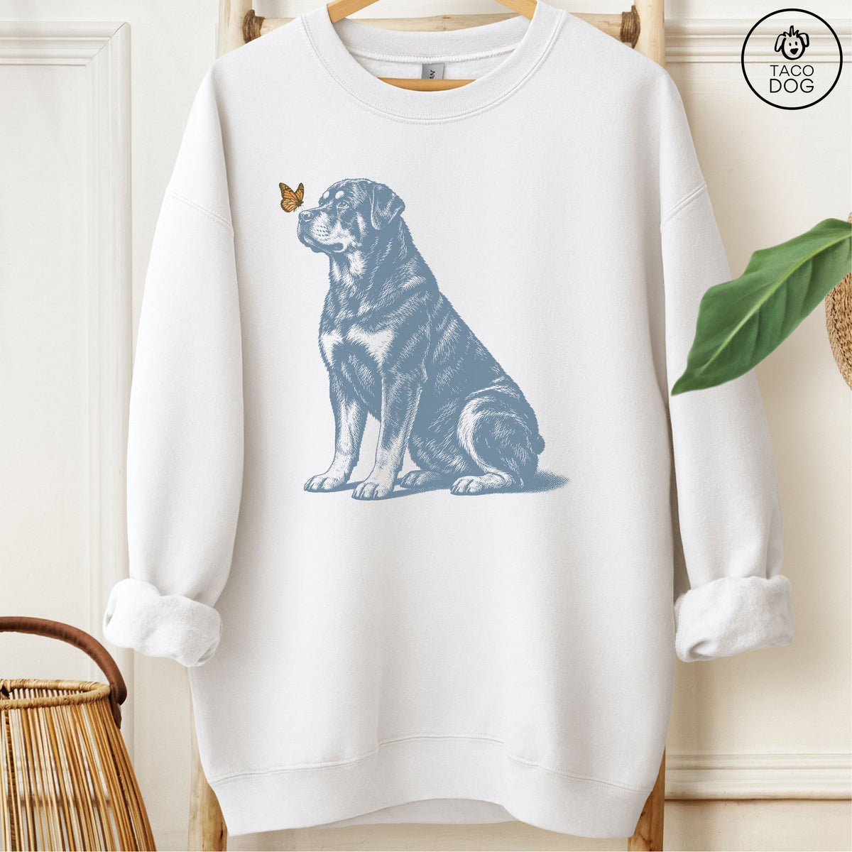 Rottweiler Butterfly Sweatshirt