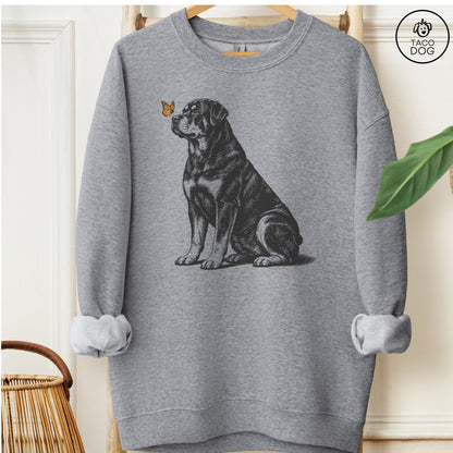 Rottweiler Butterfly Sweatshirt