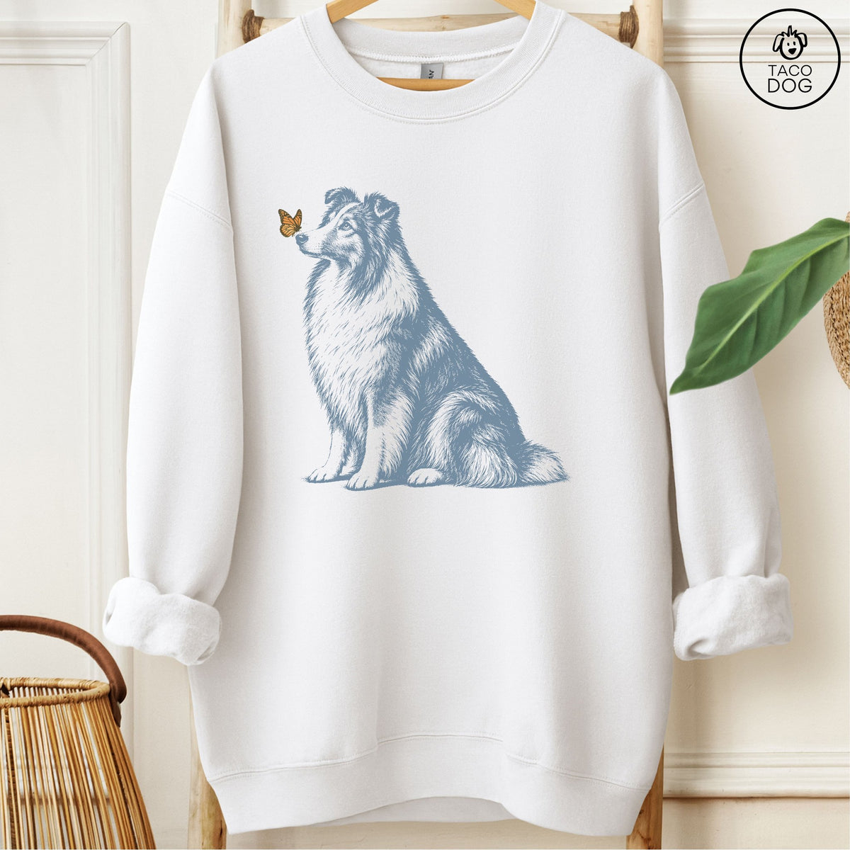 Shetland Sheepdog Butterfly Sweatshirt