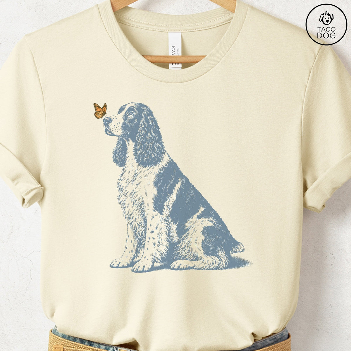 Springer Spaniel Butterfly T-Shirt
