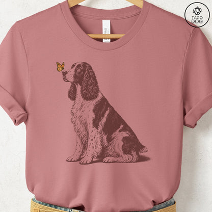 Springer Spaniel Butterfly T-Shirt