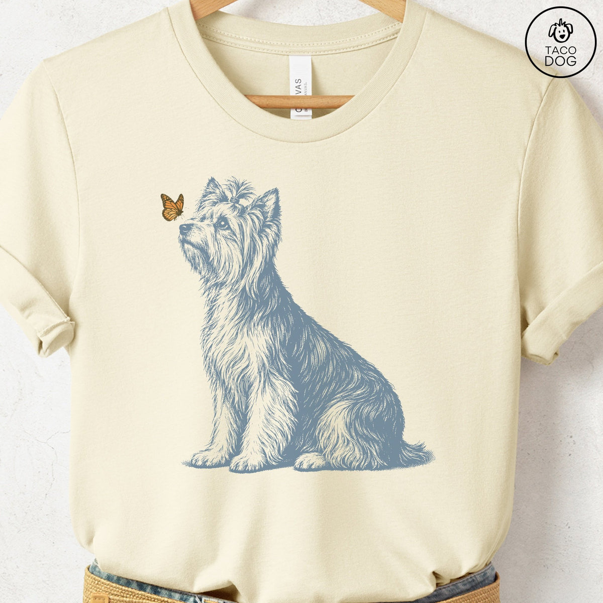 Yorkshire Terrier Yorkie Butterfly T-Shirt