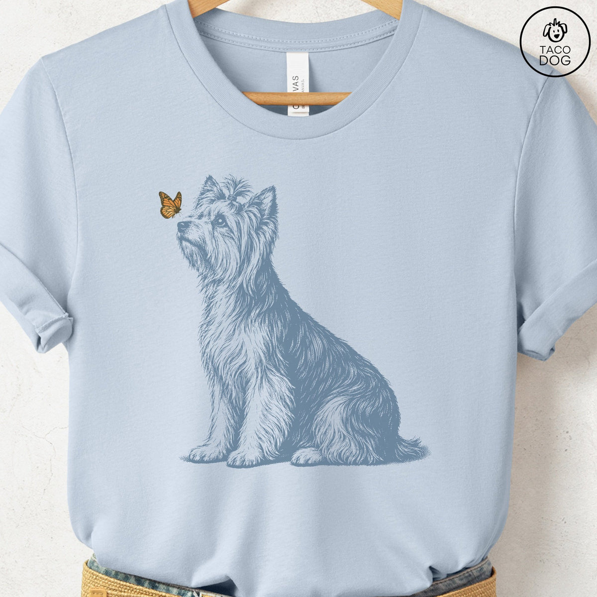 Yorkshire Terrier Yorkie Butterfly T-Shirt
