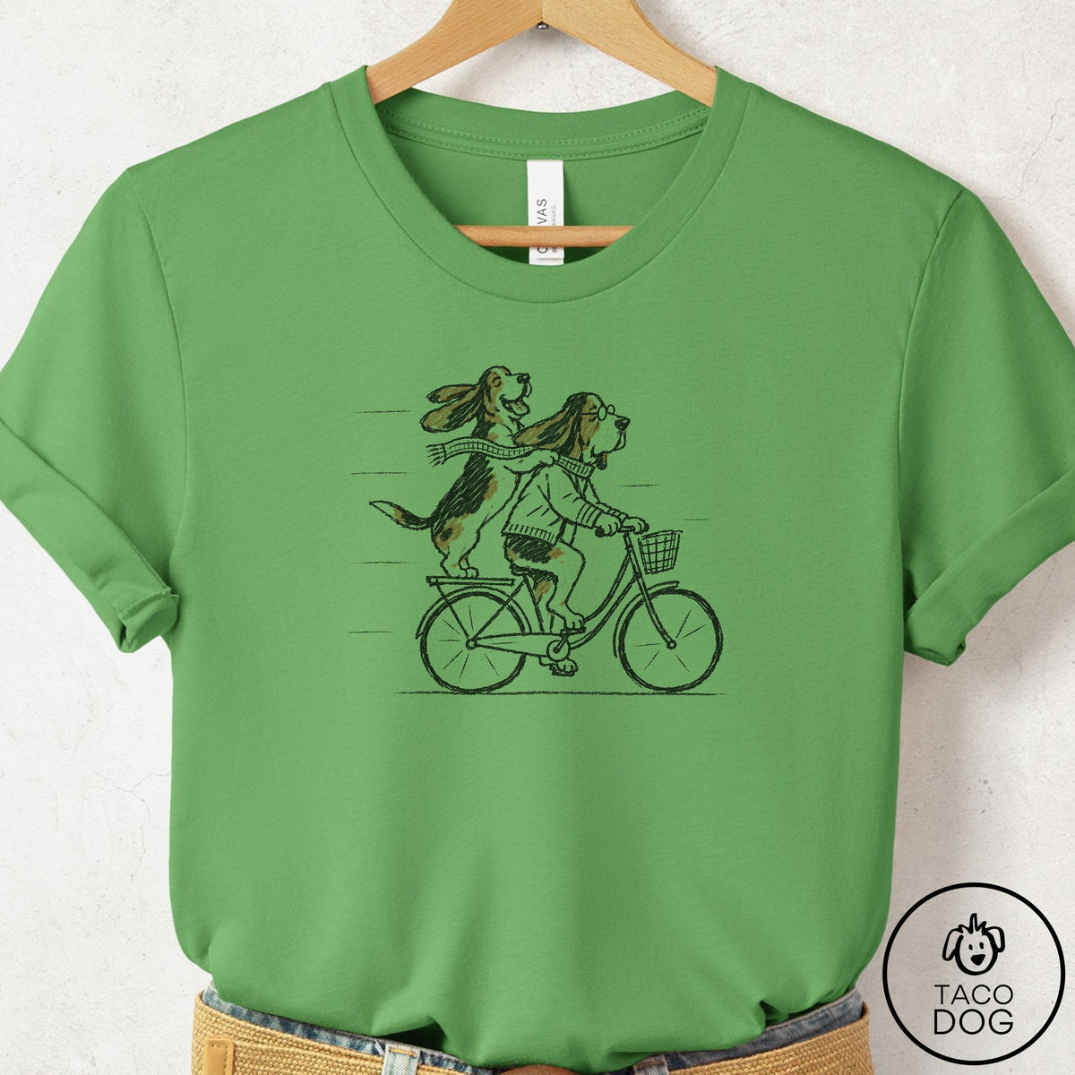 Basset Hound Carpool T-Shirt Leaf Taco-Dog