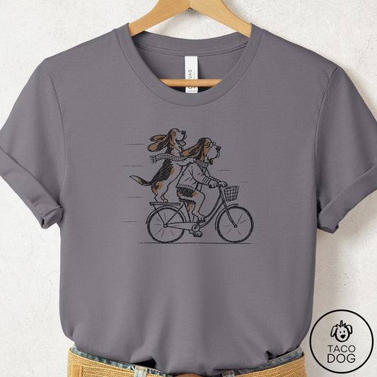 Basset Hound Carpool T-Shirt Storm Taco-Dog