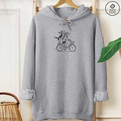 Beagle Carpool Hoodie Graphite Heather Taco-Dog