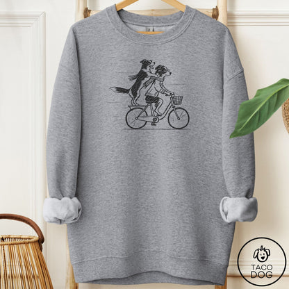 Border Collie Carpool Sweatshirt Graphite Heather Taco-Dog