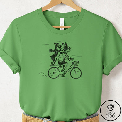 Boston Terrier Carpool T-Shirt Leaf Taco-Dog