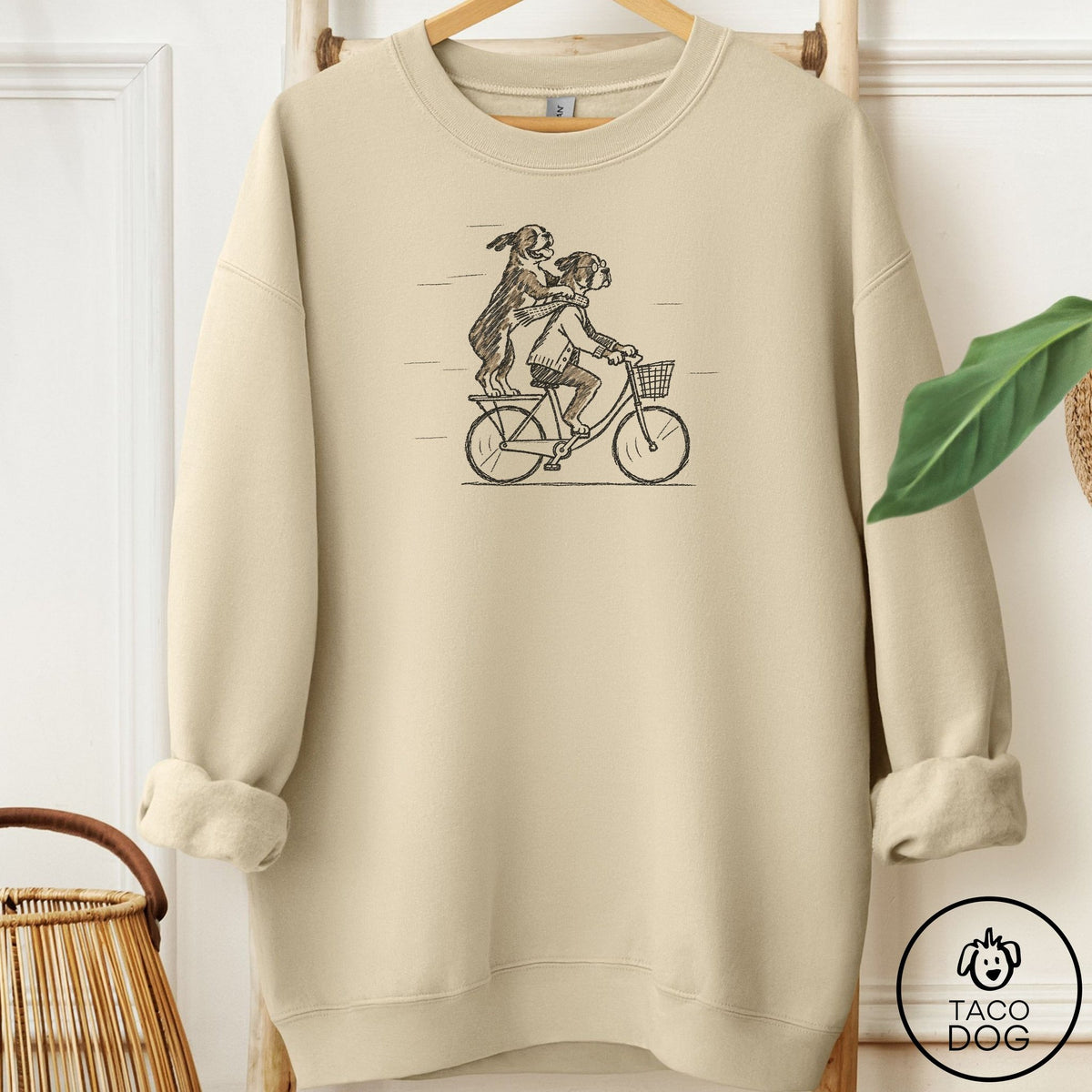 Boxer Carpool Sweatshirt Sand Taco-Dog