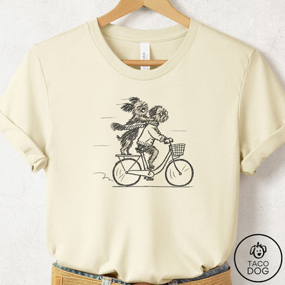 Brussels Griffon Carpool T-Shirt Natural Taco-Dog