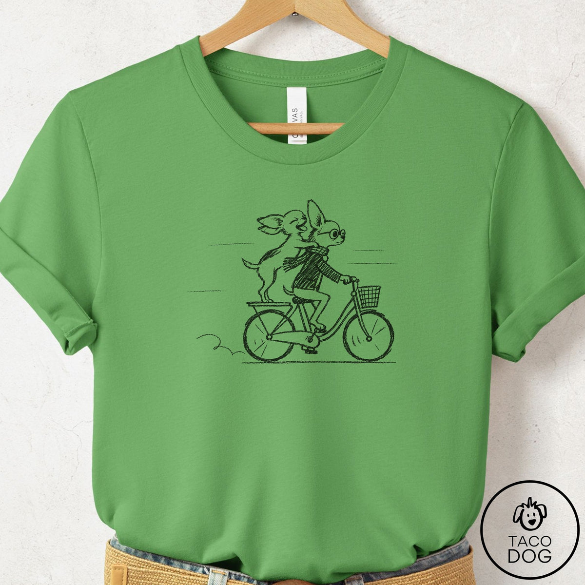 Chihuahua Carpool T-Shirt Leaf Taco-Dog