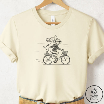 Chihuahua Carpool T-Shirt Natural Taco-Dog