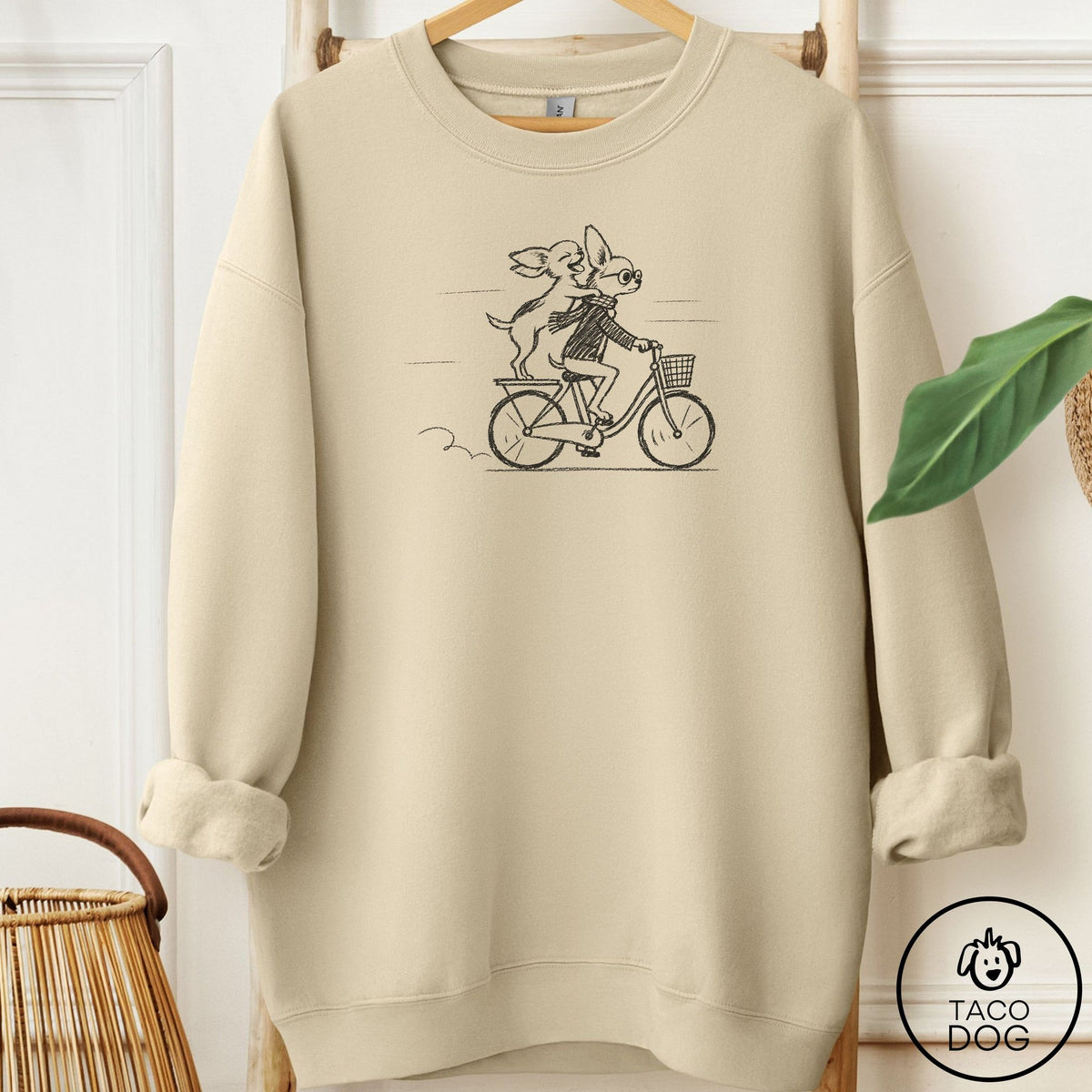 Chihuahua Carpool Sweatshirt Sand Taco-Dog