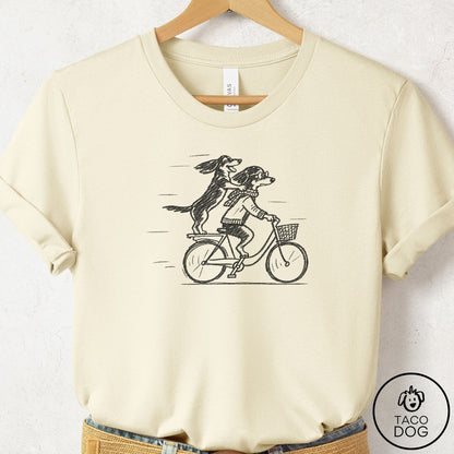 Dachshund Carpool T-Shirt Natural Taco-Dog