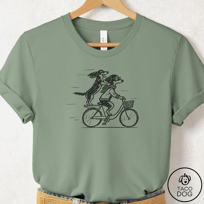 Dachshund Carpool T-Shirt Sage Taco-Dog