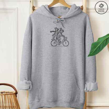 French Bulldog Frenchie Carpool Hoodie Graphite Heather Taco-Dog