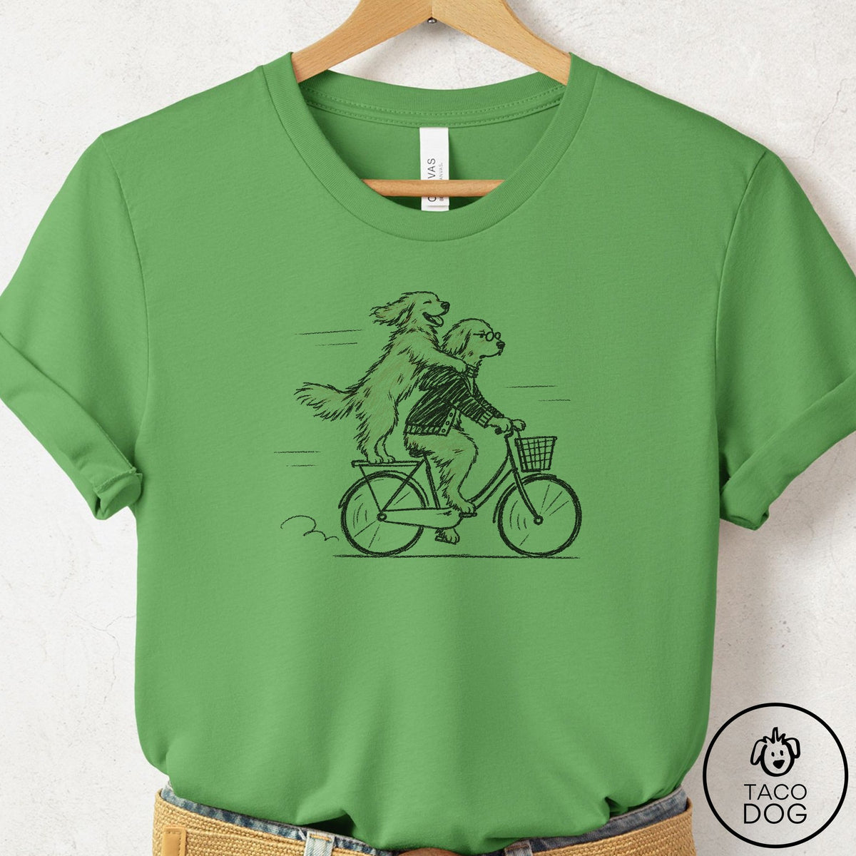 Golden Retriever Carpool T-Shirt Leaf Taco-Dog