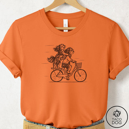 Havanese Carpool T-Shirt Burnt Orange Taco-Dog