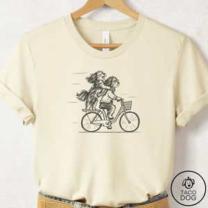 Havanese Carpool T-Shirt Natural Taco-Dog
