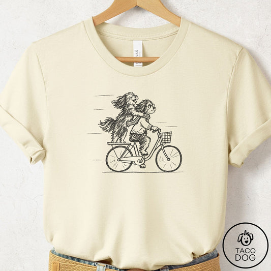 Havanese Carpool T-Shirt Natural Taco-Dog