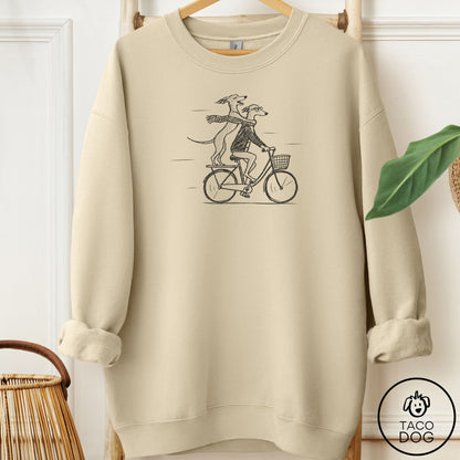 Italian Greyhound Whippet Carpool Sweatshirt Sand Taco-Dog