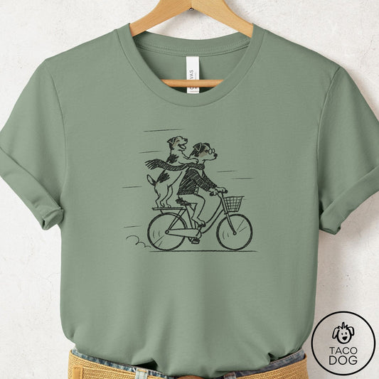 Jack Russell Carpool T-Shirt Sage Taco-Dog