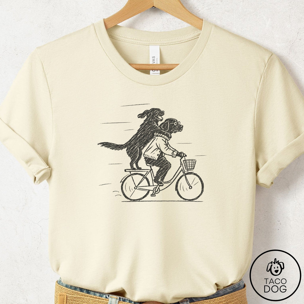 Labrador Retriever Carpool T-Shirt Natural Taco-Dog