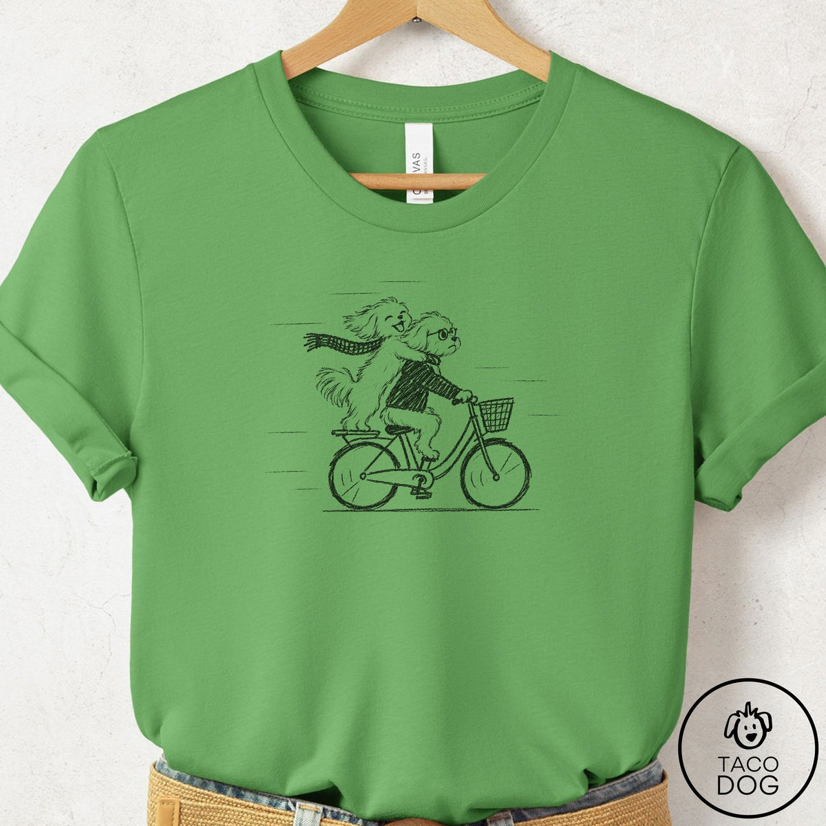 Maltese Carpool T-Shirt Leaf Taco-Dog