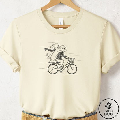 Maltese Carpool T-Shirt Natural Taco-Dog