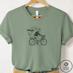 Maltese Carpool T-Shirt Sage Taco-Dog