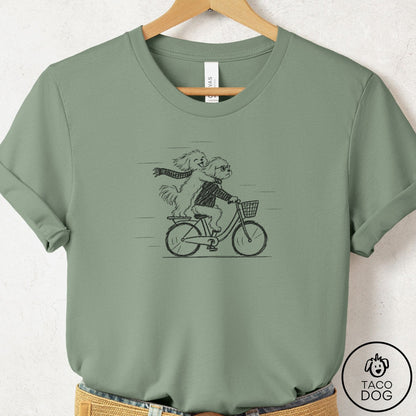 Maltese Carpool T-Shirt Sage Taco-Dog