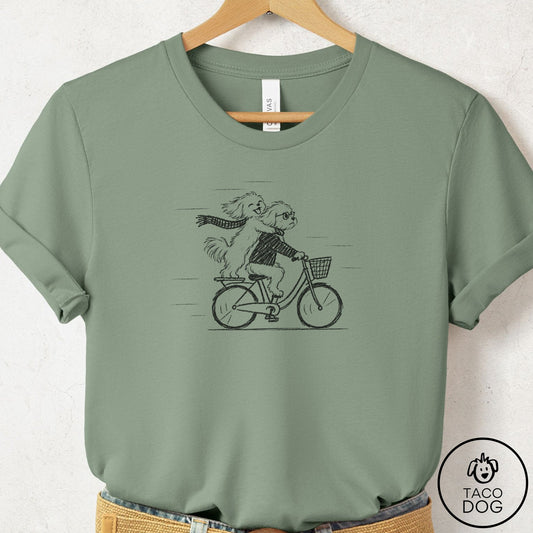 Maltese Carpool T-Shirt Sage Taco-Dog