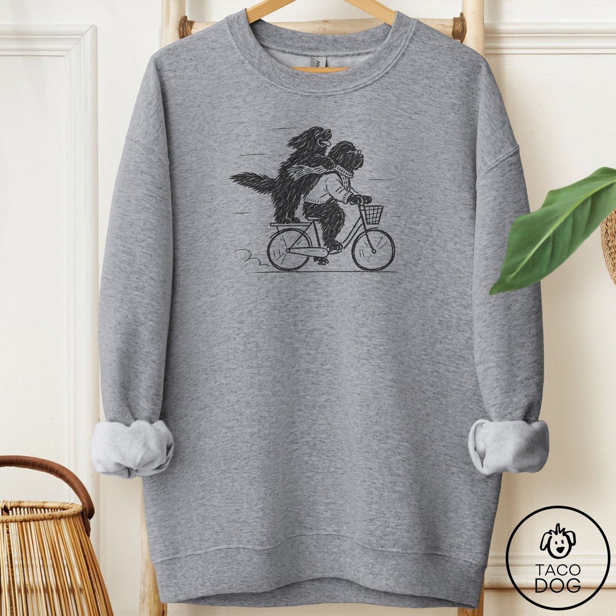 Newfoundland Carpool Sweatshirt Graphite Heather Taco-Dog