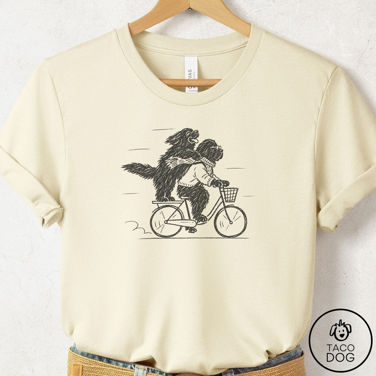Newfoundland Carpool T-Shirt Natural Taco-Dog