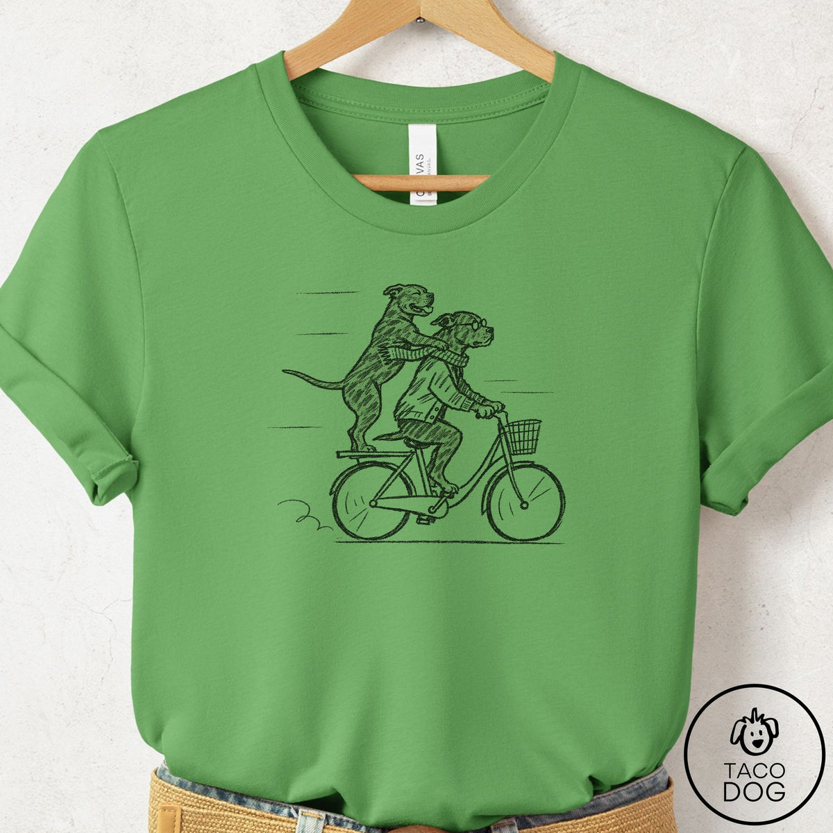 Pitbull Carpool T-Shirt Leaf Taco-Dog