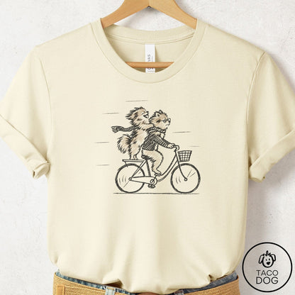 Pomeranian Carpool T-Shirt Natural Taco-Dog