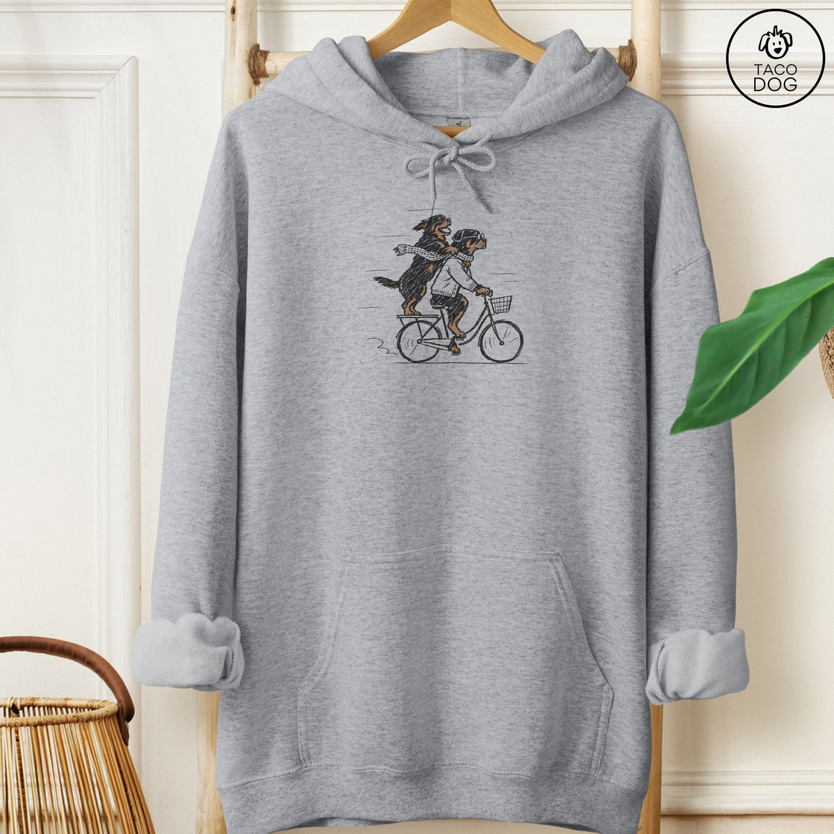 Rottweiler Carpool Hoodie Graphite Heather Taco-Dog