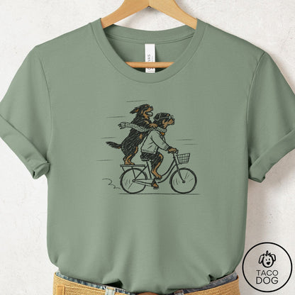 Rottweiler Carpool T-Shirt Sage Taco-Dog