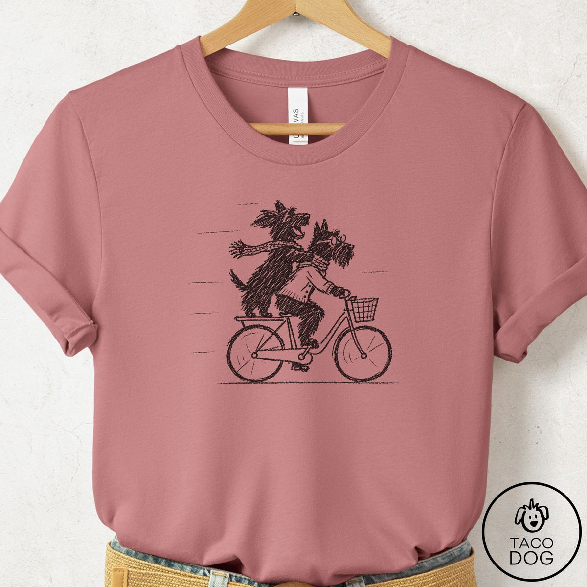 Scottie Carpool T-Shirt Mauve Taco-Dog