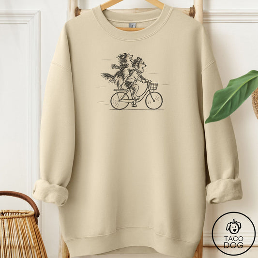 Shetland Sheepdog Carpool Sweatshirt Sand Taco-Dog