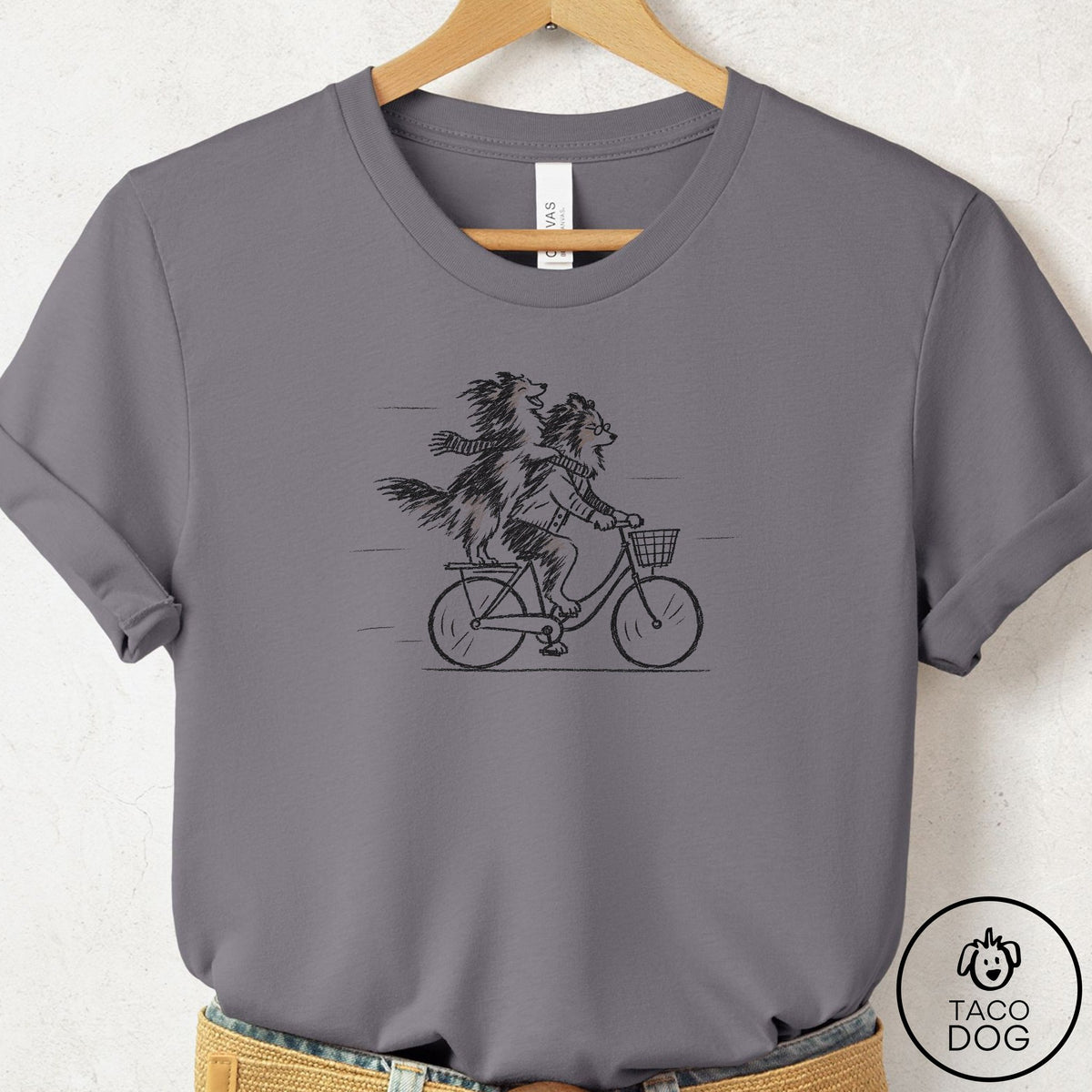 Shetland Sheepdog Carpool T-Shirt Storm Taco-Dog