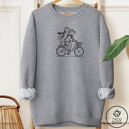 Shiba Inu Carpool Sweatshirt Graphite Heather Taco-Dog