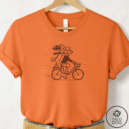 Poodle Carpool T-Shirt Burnt Orange Taco-Dog