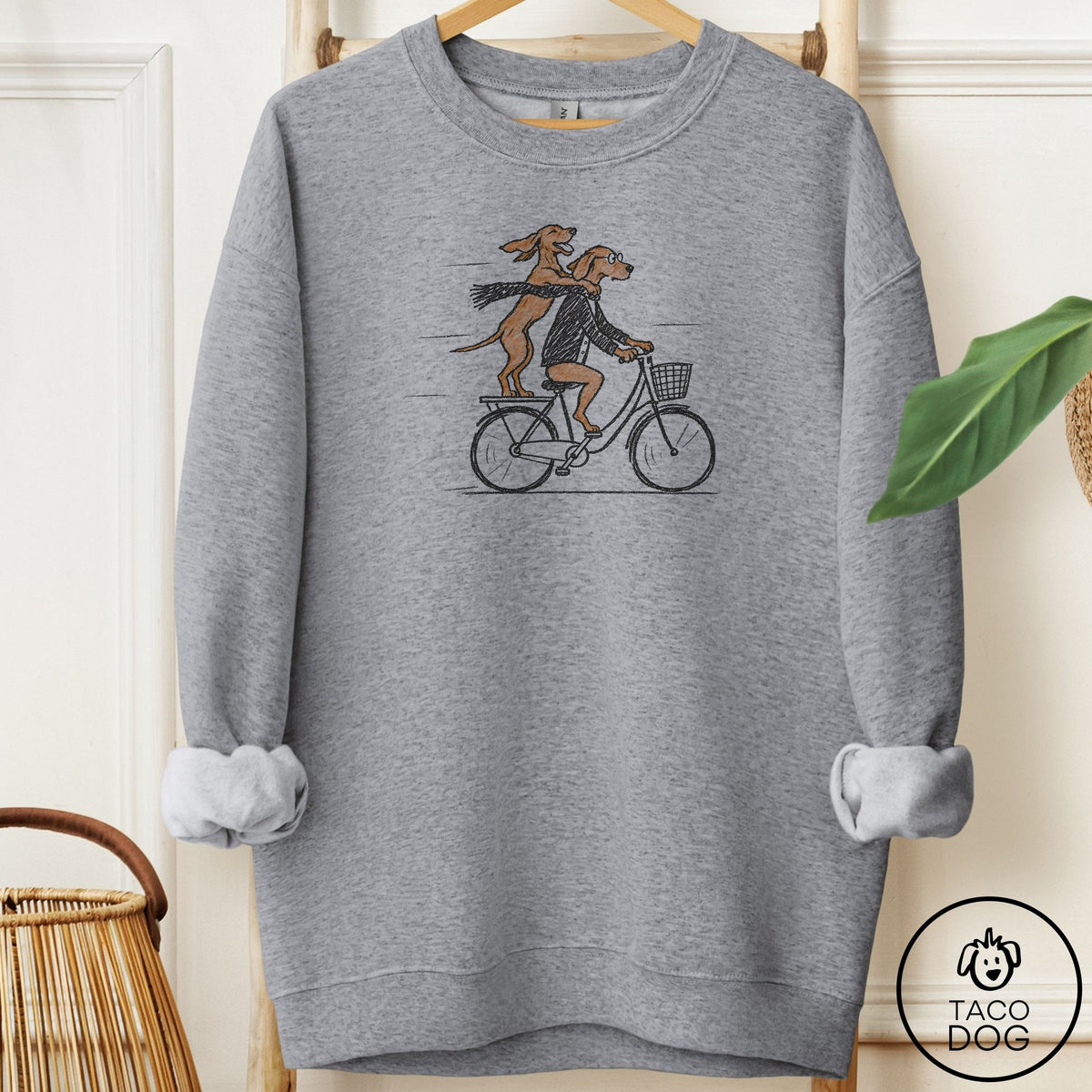 Vizsla Carpool Sweatshirt Graphite Heather Taco-Dog