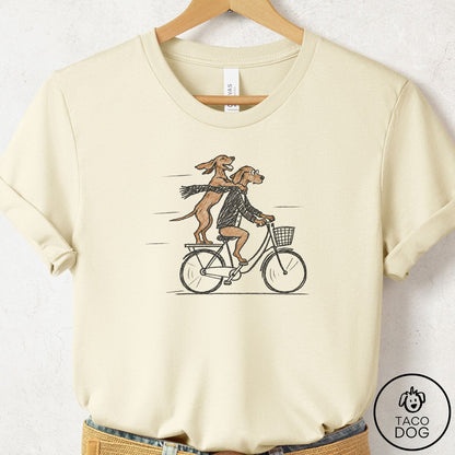 Vizsla Carpool T-Shirt Natural Taco-Dog