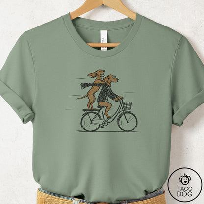 Vizsla Carpool T-Shirt Sage Taco-Dog