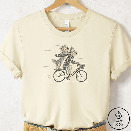 Yorkshire Terrier Yorkie Carpool T-Shirt Natural Taco-Dog